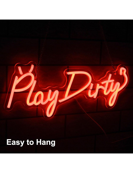 Luz de Neón Juega Sucio Kullneon 43x18 cm LED Roja