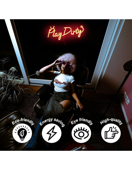 Luz de Neón Juega Sucio Kullneon 43x18 cm LED Roja