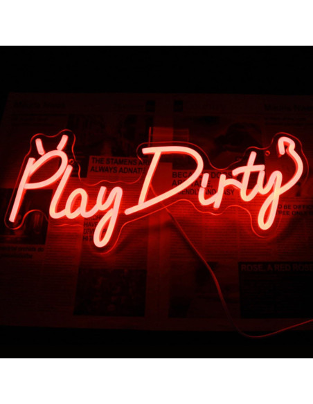 Luz de Neón Juega Sucio Kullneon 43x18 cm LED Roja