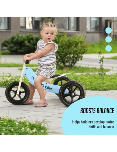 Bicicleta de Equilibrio de Madera Banana Bike Azul 72cm 2