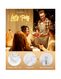 Letrero de Neón LED Arrinew Let's Party para Decoración 2