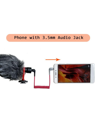 Adaptador QJYTH TRS a TRRS 3.5mm para Micrófonos Externos