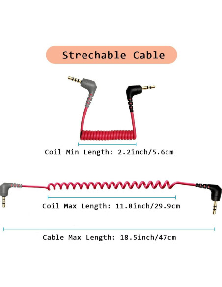Adaptador QJYTH TRS a TRRS 3.5mm para Micrófonos Externos