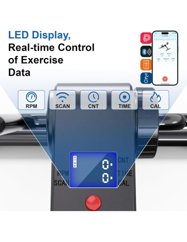 Mini Ejercitador de Pedales MJWW O1-1 Plegable con Monitor LCD