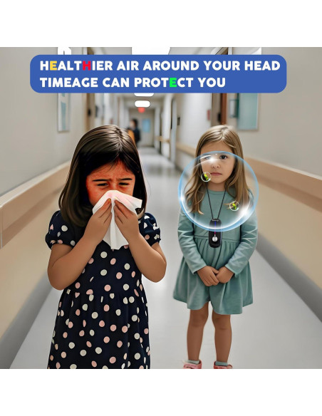 Purificador de Aire Portátil Timeage T10S Negro Ionizador Personal