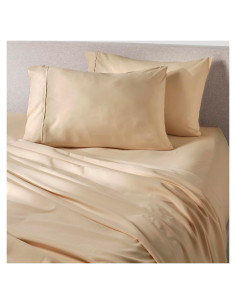 Juego de Sábanas Twin XL PeachSkinSheets Almond Ivory 3 Piezas