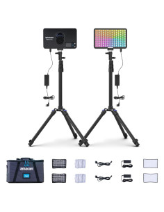 Kit de 2 Luces LED Amaran Pano 60c RGBWW 60W Regulables