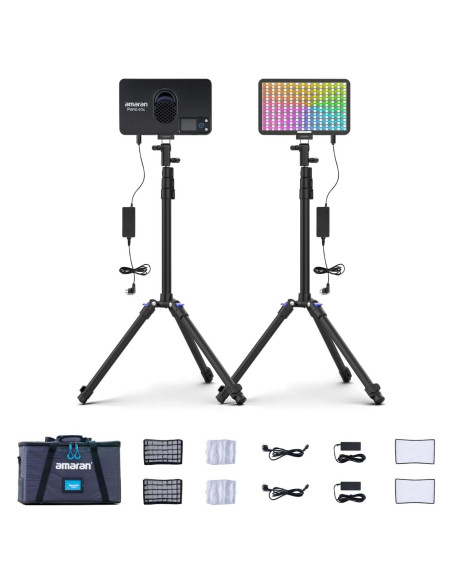 Kit de 2 Luces LED Amaran Pano 60c RGBWW 60W Regulables