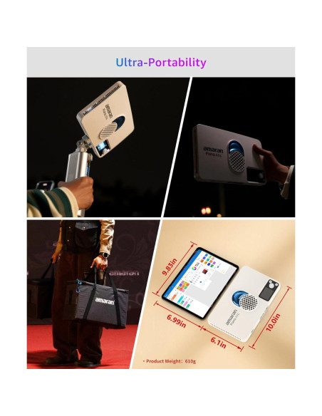 Kit de 2 Luces LED Amaran Pano 60c RGBWW 60W Regulables