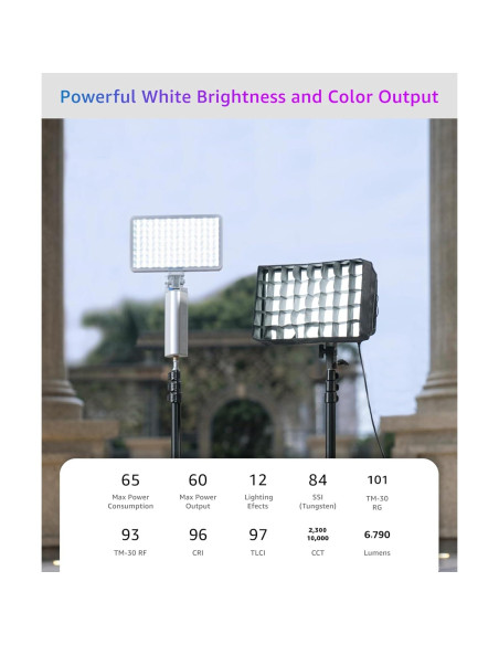 Kit de 2 Luces LED Amaran Pano 60c RGBWW 60W Regulables