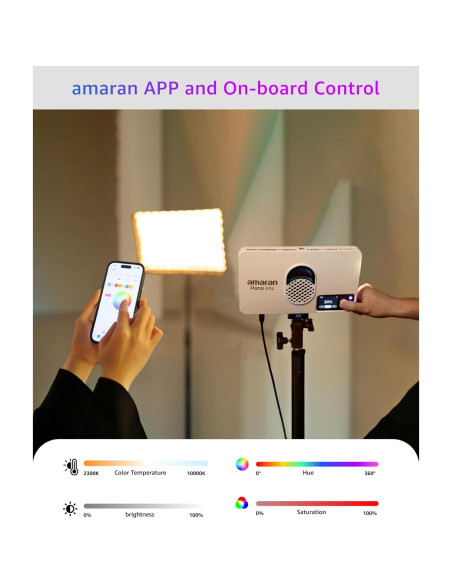 Kit de 2 Luces LED Amaran Pano 60c RGBWW 60W Regulables