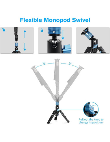 Base de Trípode SIRUI P-36 con Adaptador para Monopie