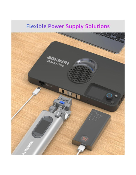 Kit de 2 Luces LED Amaran Pano 60c RGBWW 60W Regulables