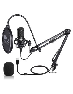 Micrófono USB Pyle PDMIKT140 Condensador Cardioide con Soporte