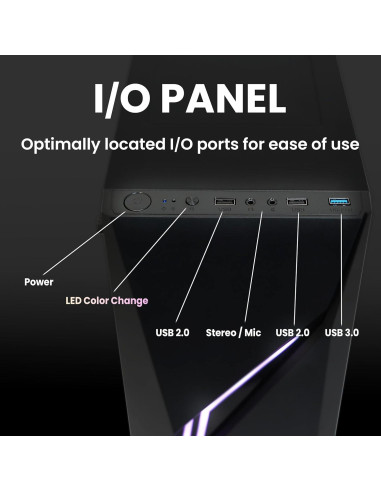 Caja de PC Gaming Zalman Raven ATX - RGB, Vidrio Templado, 120mm