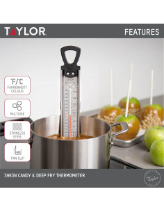 Termómetro de Caramelo y Freír Profundo Taylor 30.48 cm 2