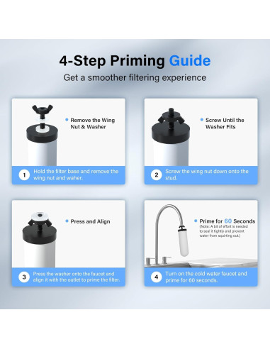 Filtros Cerámicos Purewell K8013 - Paquete de 2, 3 Etapas, NSF