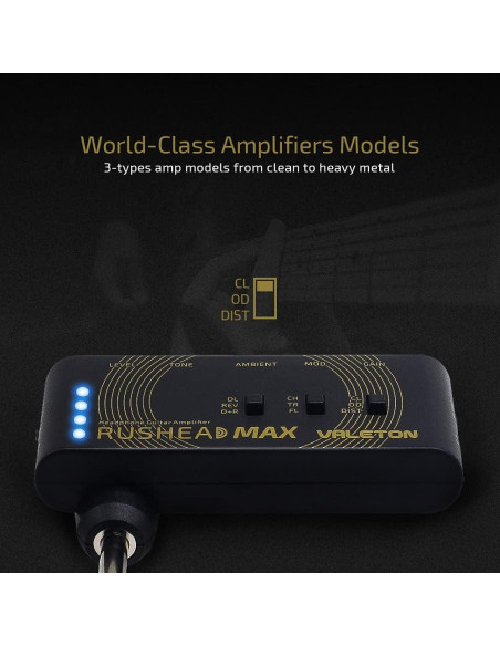 Amplificador de Auriculares VALETON Rushead Max 5W Recargable