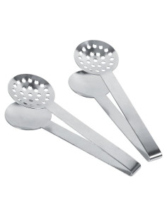 Pinzas Exprimidor de Bolsas de Té Acero Inoxidable 2 Piezas