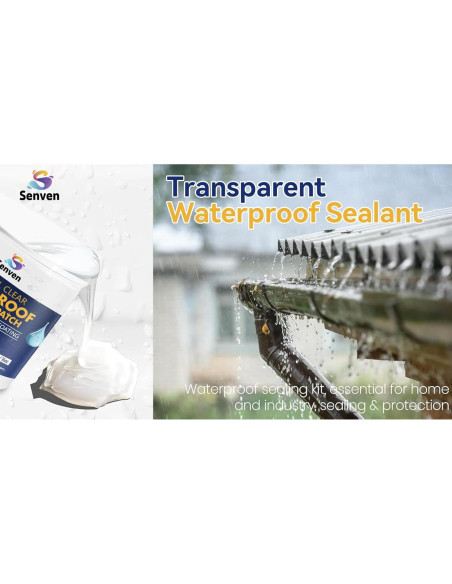 Sellador Impermeable SENVEN 16oz Transparente para Reparación