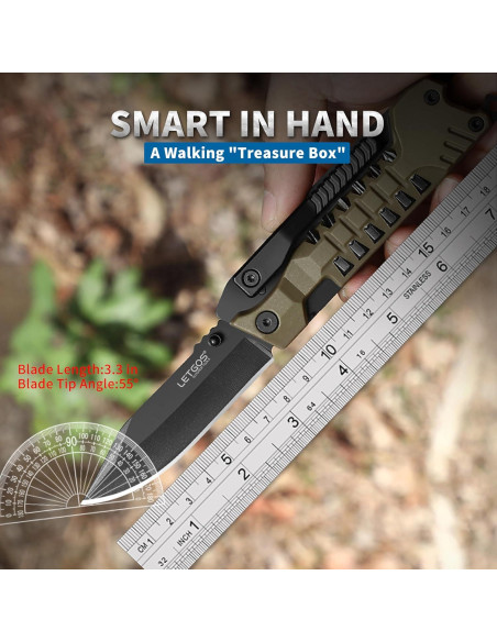 Cuchillo Multi Herramienta 22 en 1 LETGOS Gris Desierto Cuchillo Multi Herramienta 22 en 1 LETGOS Gris Desierto