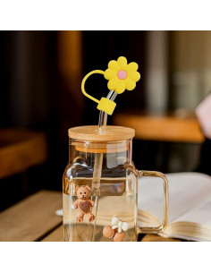 Set de 5 Tapas de Silicona Reutilizables Sip Sweep para Pajitas 10mm 2