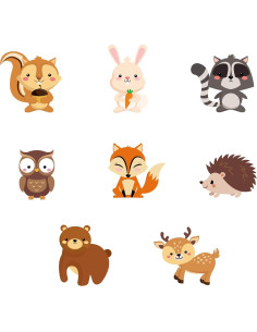 30 Decoraciones Colgantes Espirales Animales del Bosque 2