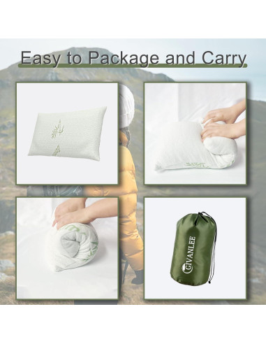 Almohada de Camping GIVANLEE Espuma Viscoelástica 1.80 kg