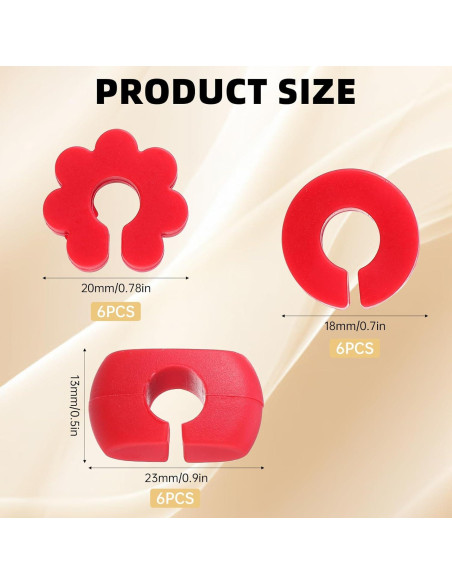 18 Marcadores de Bebida de Silicona Reutilizables para Copas