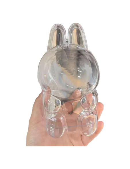 Funda Protectora Acrílica 360 para Muñeca Labubu - Modelo Sentado