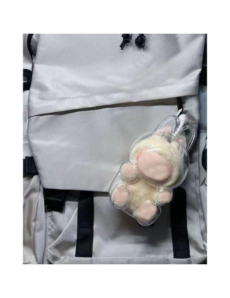 Funda Protectora Acrílica 360 para Muñeca Labubu - Modelo Sentado