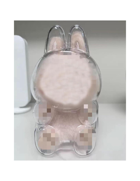 Funda Protectora Acrílica 360 para Muñeca Labubu - Modelo Sentado