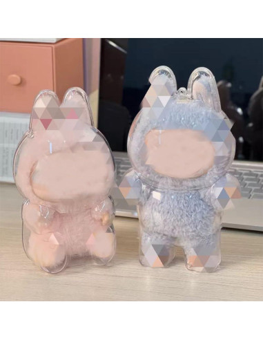 Funda Protectora Acrílica 360 para Muñeca Labubu - Modelo Sentado