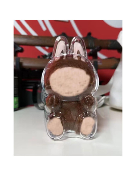 Funda Protectora Acrílica 360 para Muñeca Labubu - Modelo Sentado