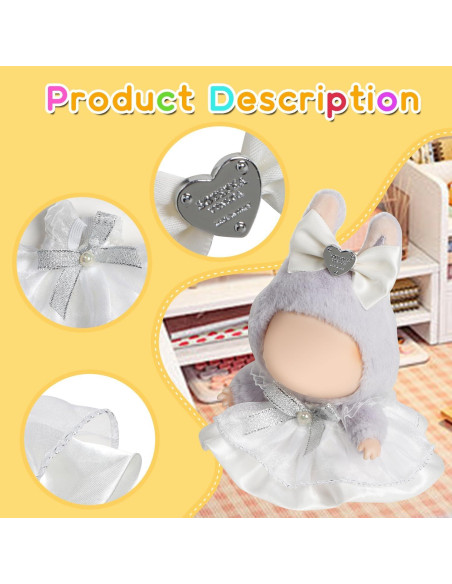 Conjunto Ropa para Muñeca 17cm FEAYEA - 2 Faldas y Horquillas