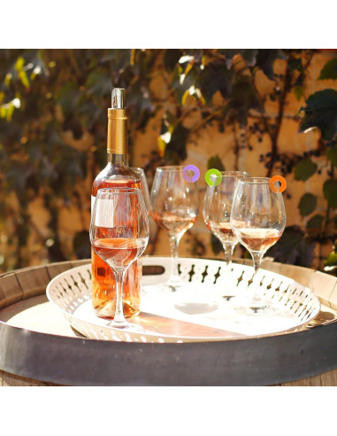 18 Marcadores de Bebida de Silicona Reutilizables para Copas