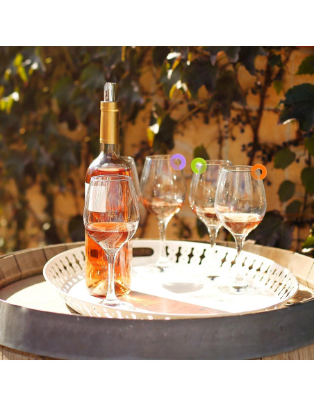 18 Marcadores de Bebida de Silicona Reutilizables para Copas