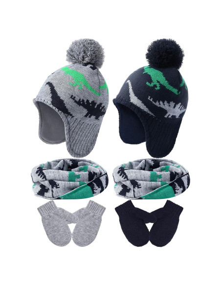 Conjunto de gorro, bufanda y guantes SATINIOR para niños