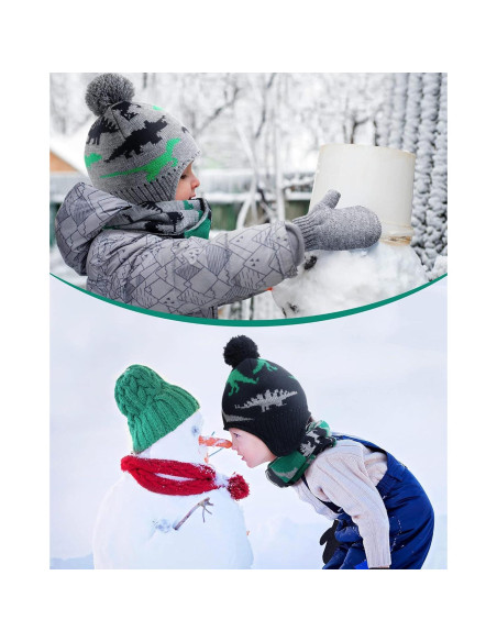 Conjunto de gorro, bufanda y guantes SATINIOR para niños