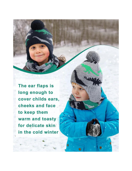 Conjunto de gorro, bufanda y guantes SATINIOR para niños
