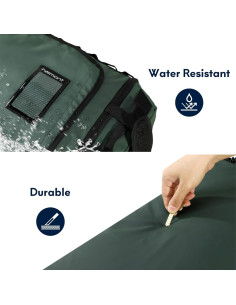 Bolsa de viaje Haimont 60L unisex, mochila plegable verde 2