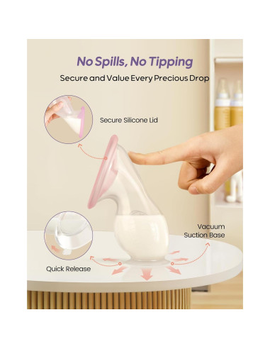 Bomba Manual de Silicona Nuliie 120ml Antifugas para Lactancia
