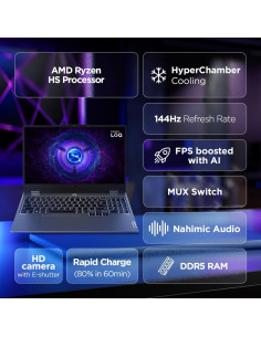 Laptop Gaming Lenovo LOQ 15 15AHP9, Ryzen 7, RTX 4060, 16GB RAM, 1TB SSD 2