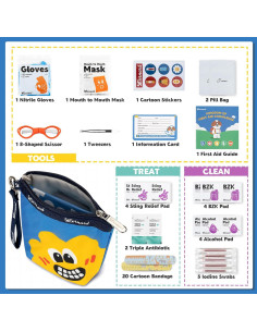 Kit de Primeros Auxilios StBernard para Niños EDC Azul 2