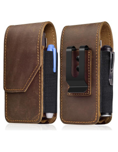 Funda de Cuero Genuino SOGCASE para Multiherramientas - Cierre Magnético