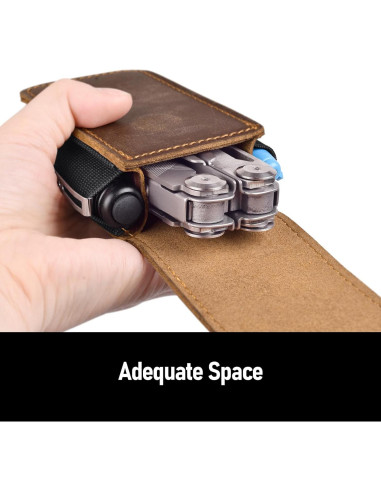 Funda de Cuero Genuino SOGCASE para Multiherramientas - Cierre Magnético