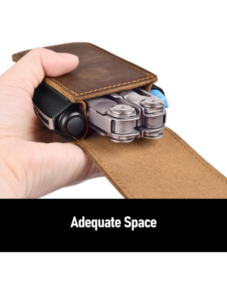 Funda de Cuero Genuino SOGCASE para Multiherramientas - Cierre Magnético