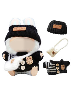 Conjunto de Ropa para Muñecas Labubu 3 Piezas Negro CGQ