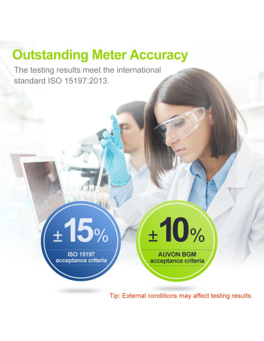 Kit de Monitor de Glucosa AUVON DS-W con 50 Tiras y Lancetas