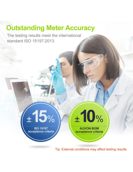 Kit de Monitor de Glucosa AUVON DS-W con 50 Tiras y Lancetas